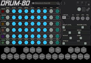 Drum-80 - The analog drum kit of the 80's